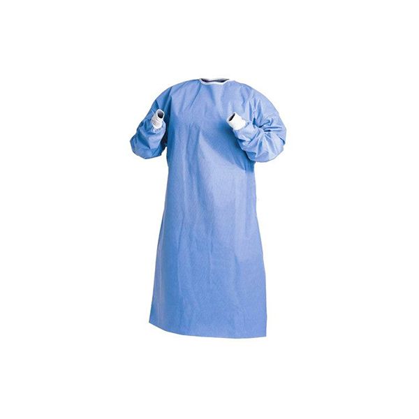 10-Pack Blue Medical/Dental Isolation Gowns With Knit Cuffs - Regular Size