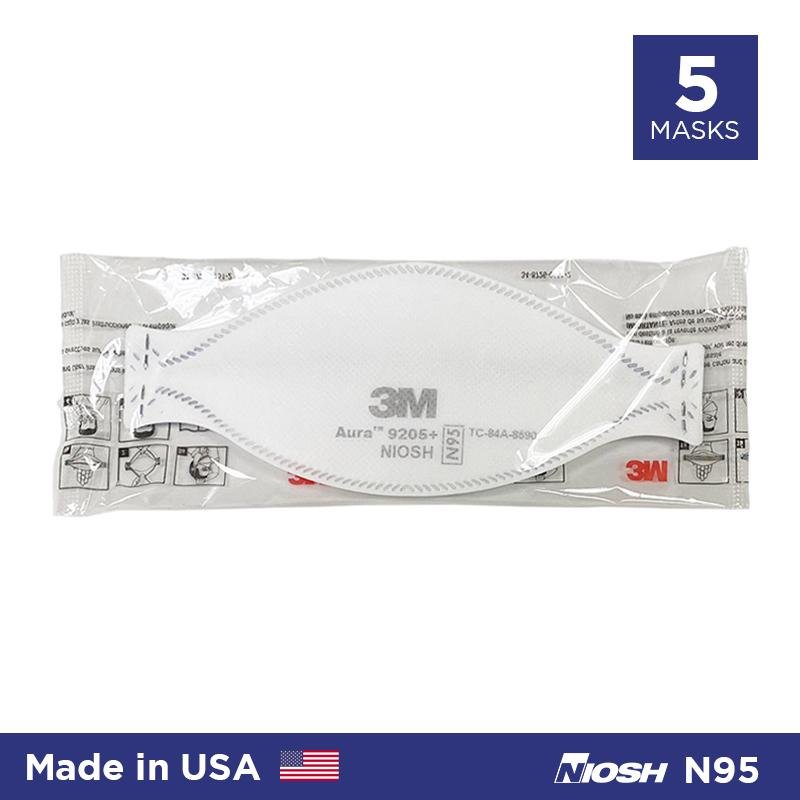 3M N95 9205+ Respirator Mask (Made in USA) - 5 PACK - Primo Dental Products