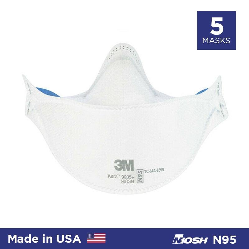 3M N95 9205+ Respirator Mask (Made in USA) - 5 PACK - Primo Dental Products