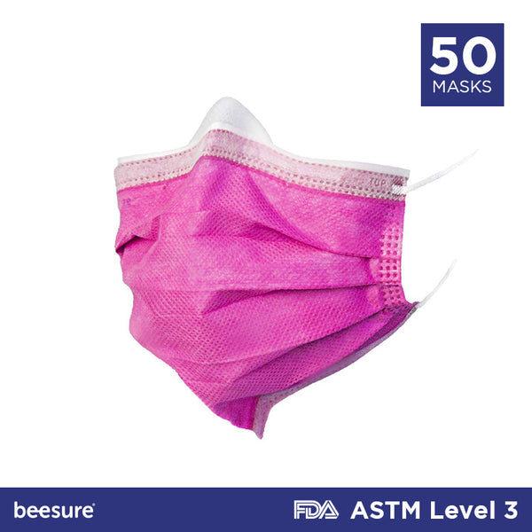 BeeSure Face Mask Vibe ASTM Level 3 (4-PLY) - 50/box