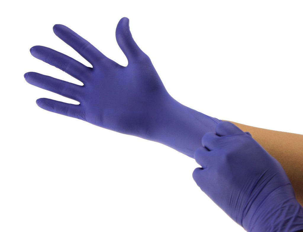BeeSure Nitrile SuperSlim Examination Gloves - Cranberry Color, Small Size, 300 Per Box