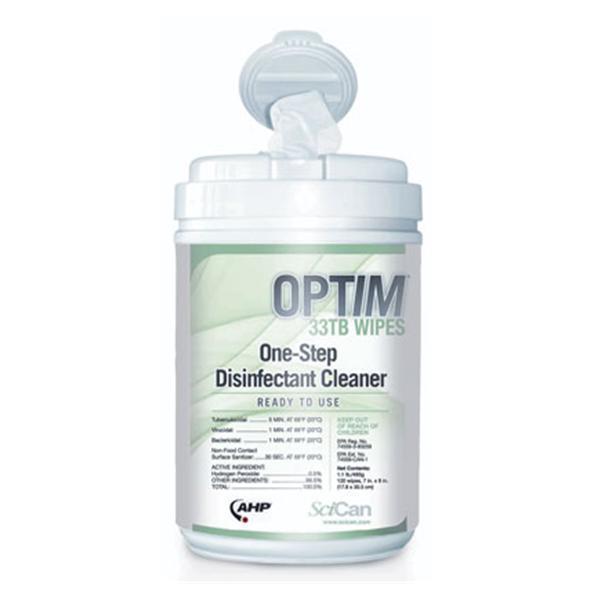 OPTIM 33TB One-Step Disinfectant Wipes - 160 Count Canister (Made in Canada) - Primo Dental Products