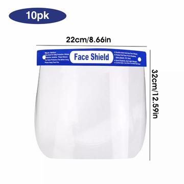 Reusable Full Length Plastic Face Shield - 10 pk - Primo Dental Products